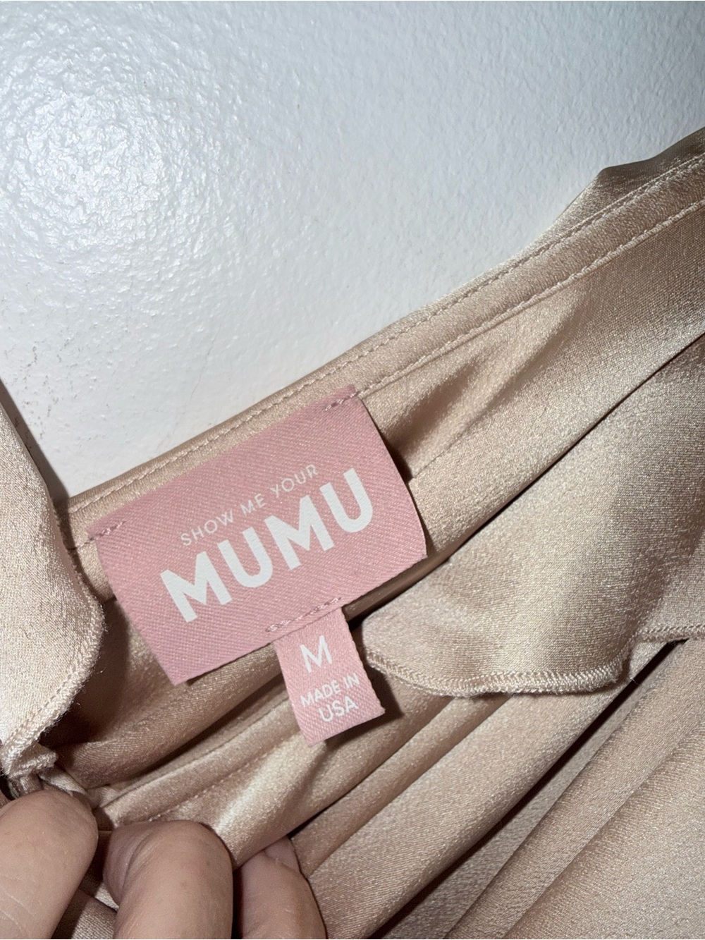 Show Me Your MuMu Samantha Satin Luxe Wrap Dress Size M - Picture 5 of 11